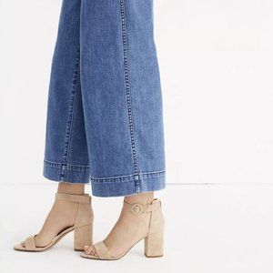 Madewell The Regina Suede Ankle Strap Sandals/Heels - Women's Size 6.5 (Fits 7)